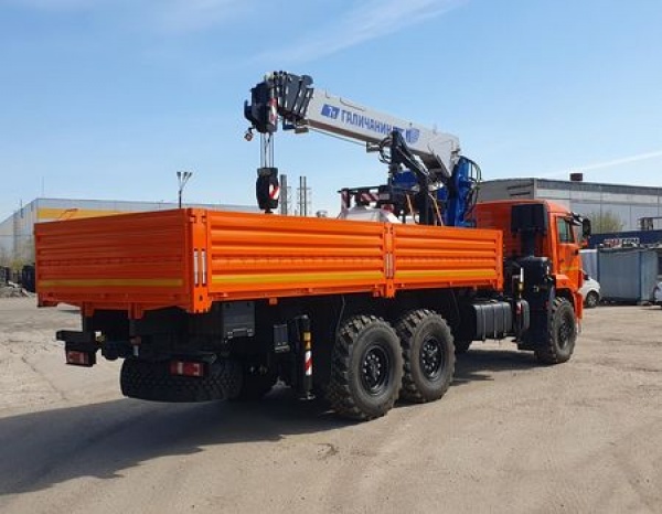 Бортовой автомобиль КАМАЗ 43118-73094-50 с КМУ Галич-150 + Бур + сертиф.люлька